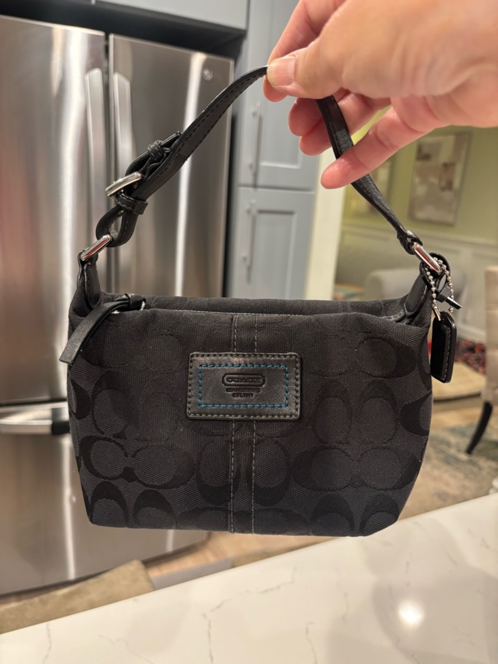 Coach Black Signature Mini Shoulder Bag